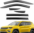 Extra Durable Window Deflectors Tape-On Window Visors Rain Guards Fit for Jeep Compass 2017-2026, Sun Visors, Wind Vent for Shades, Exterior Car Accessories - 6pcs. AG0271