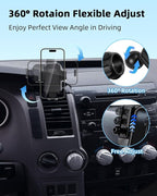 Car Phone Mount for Toyota Tundra 2007 -2013 /Sequoia 2008-2013 Accessories | Custom Air Vent Auto Lock Car Phone Holder for Tundra Fixed Cilp Hands Free 360° Rotation Phone Cradle for All Smartphone