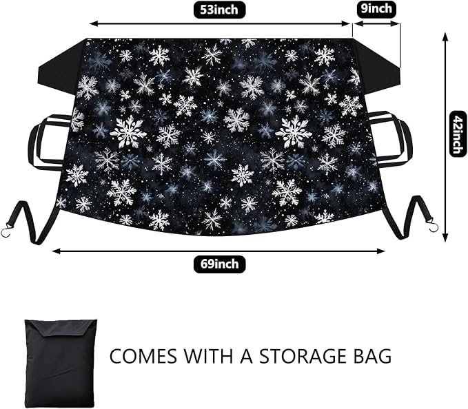 Car Cover Waterproof All Weather Hail Protector Windshield Sun Shade Automotive Exterior Car Accessories Universal Fit for Car, SUV, Truck (Snowflake)