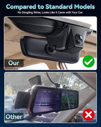 4K STARVIS 2 Dash Cam for Toyota Camry LE SE XLE XSE Nightshade,OEM-Style Hidden Front and Rear Camera, WiFi App, Loop Recording, G-Sensor, Parking Hardwire Kit Included, 64GB