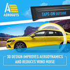 Extra Durable Window Deflectors Tape-On Window Visors Rain Guards Fit for Honda Civic 2022-2026 Sedan, Sun Visors, Wind Vent for Shades, Exterior Car Accessories - 6pcs. AG0471