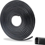65.6FT Car Door Edge Guards Black, U-Shaped Car Door Protector with Metal Clips, No Adhesive Needed, for Most Cars