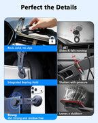 Tesla Phone Mount Charger: 15W Fast Charging Car Mount for Tesla Model 3/Y【Strongest Magnet & 100% Hidden】360° Adjustable Car Phone Holder for Magsafe iPhone & Android, Tesla Accessories, Carbon Fiber