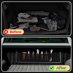 2 Pcs Boat Storage Net Bag, ABS Plastic Car Framed Mesh Net Holder, Phone & Cargo Organizer with Screws for Auto, Rv, Boat, Pontoon, Truck Pocket Storage (32 x 8 Inch)
