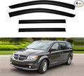Window Visor for 2008-2020 Dodge Grand Caravan & 2008-2016 Chrysler Town & Country, Out-Channel Rain Guards Shields Vent Deflector Shade Wind Dark Smoke for Volkswagen Routan 09-14