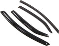 WD2-279 Dark Smoke 4 Pcs Set Window Visor (Outside Mount) Deflector Rain Guard Compatible with 2009-2013 Kia Forte
