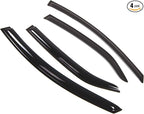 Outside Mount Window Vent Visors Rain Guards Compatible with Kia Forte 2009-2013 | Side Window Wind Deflectors Rain Shields | Smoke Tinted, 4 Pcs Set, DGWV-279
