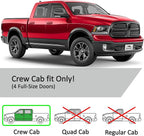 Voron Glass in-Channel Extra Durable Rain Guards for Ram 1500 Classic 2019-2024 Crew Cab, Window Deflectors, Vent Window Visors, 4 Pieces - 201232