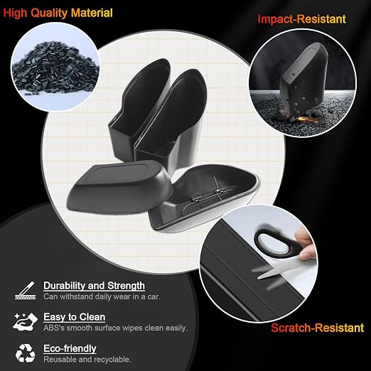 for Tesla Model Y Trash Can Tesla Model 3 Trash Bin for 2018-2024 Tesla Small Car Trash Can for Driver & Passenger Front Side Door Mini Trash Garbage Bin w/Lid (Tesla Left & Right Side)