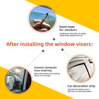 Rain Guards Compatible with 2010-2019 Ford Taurus Tape-On Side Window Visor Wind Deflector Vent Visors Shades Car Accessories 4pcs