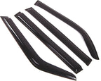 WD2-558 Dark Smoke 4 Pcs Set Window Visor (Outside Mount) Deflector Rain Guard Compatible with 1980-1990 Toyota Land Cruiser