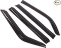 Outside Mount Window Vent Visors Rain Guards Compatible with Toyota Land Cruiser 1980-1990 | Side Window Wind Deflectors Rain Shields | Smoke Tinted, 4 Pcs Set, DGWV-558