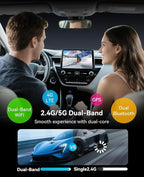 AI Box for Factory Wired CarPlay, Wireless CarPlay & Android Auto Adapter with Netflix, YouTube & TikTok, Full Android Car Video Box with 4G LTE, GPS, Dual Bluetooth and Dual-Band WiFi
