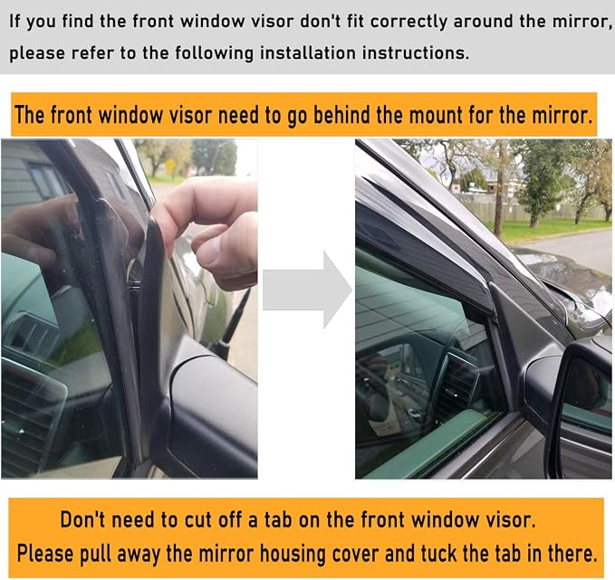 94101 Extra Durable Outside-Mount Auto Vent Window Visors, Fits 2009-2010 Dodge Ram 1500, 2011-2018 Ram 1500, 2019-2024 Ram 1500 Classic, Quad Cab, Original Wind Deflector, Smoke, 4-Pcs