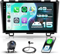 Android15.0 4G+128G Car Radio Stereo for Honda CRV 2007-2011 with Wireless CarPlay Android Auto, 9 Inch in-Cell Touch Screen GPS WiFi Bluetooth EQ SWC FM Radio HD Backup Camera