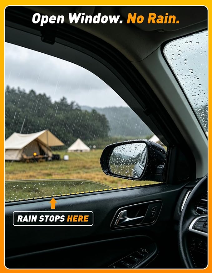 in-Channel Window Rain Guard for Fit for Ford Maverick 2022 2023 2024 2025 2026 Rain Guards Side Truck Window Visors Low Profile Vent Visor Window Deflectors Vent Shades Car Accessories