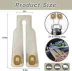 Car Headrest Hooks Universal Car Purse Hook Premium Leather and Alloy Twin Hook Car Seat Back Storage Hanger Hook for Purse Bags Cloth Drink Durable Holder Car Accessories (BH09-White-Gold)