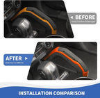 Center Console Dash Grab Handle Cover Trim Compatible with 2021-2024 Ford Bronco Interior Accessories, Orange (Not for Bronco Sport)