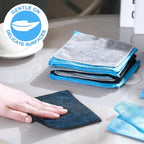 Cleaning Cloth Dry Erase Cloth Cleaning Rags Reasonable Kitchen Towels Microfiber Towels Cars Wash(6 x 6 Inch,Blue/Gray/Black,30 Pcs)