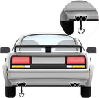 2 Pieces Rings Heart Shaped Car Handle Straps Drift Charm Rear Bumper Warning Ring Decor Subway Bus Broken Heart Handle for Car Interior(Black)