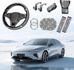 11PCS/Set Bling Car Accessories Set for Women, Rhinestone Vehicle Steering Wheel Cover Seat Belt Cushion Gear Shift Protector Cup Holder Coaster, Universal Automotive Accessories (Multicolor)