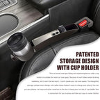 Car Seat Gap Plug with Storage Slot, Car Seat Gap Filler, 2PCS | Auto Gap Filler Organizer with Cup Holder, Universal Carseat Side Gap Filler Strip Between Front Seats & Console for Most Car