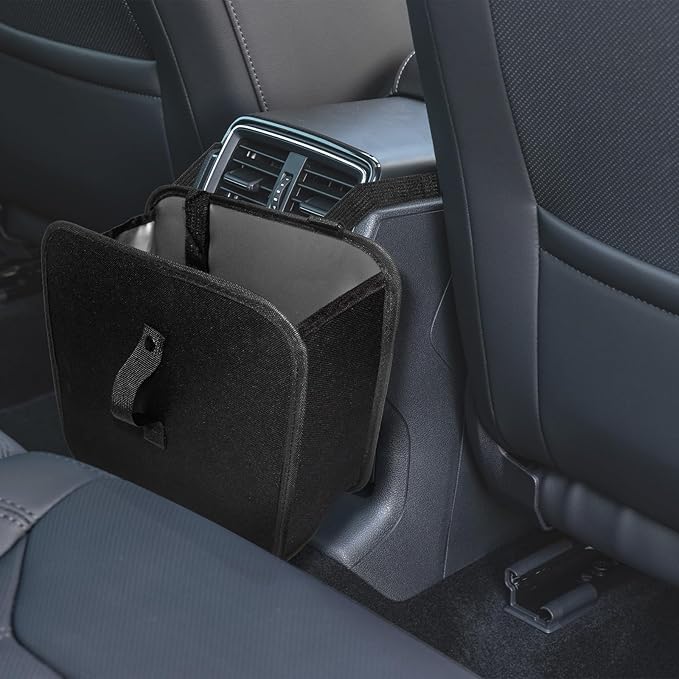 Car Trash Can, 2.8 Gallons Foldable Car Garbage Can, Collapsible Hanging Car Trash Bin for Car Seat, Leakproof Garbage Bags, Car Interior Accessories