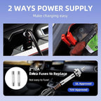 Electric Jack BENYAN 5 Ton Car Floor Jack Kit with Inflator Pump | 12V Portable Car Hydraulic Jack with LED Light for SUV MPV Sedan | Lifting Height Range 6 to 17.7 Inch Black