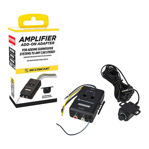LOC2SL Line Output Converter with Remote Control Knob - 2CH High/Low RCA Converter Car Audio - Ideal for Subwoofer Amp - Line Level Converter for Car Stereo - Easy Installation - Quality Sound
