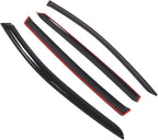 WD2-731B Dark Smoke 4 Pcs Set Window Visor (Outside Mount) Deflector Rain Guard Compatible with 2011-2013 Mercedes-Benz R320 R350 R500 R63