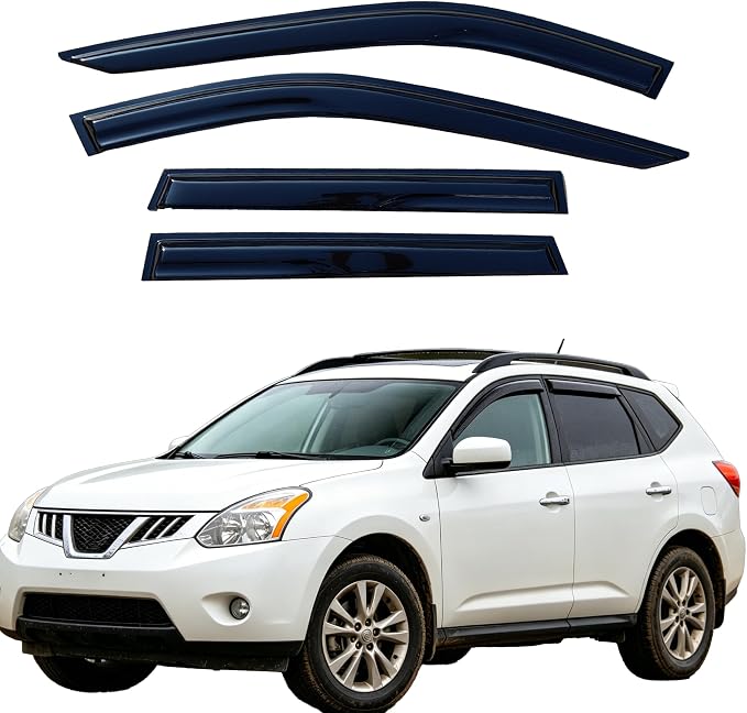 Out-Channel Window Visors Rain Guards for 2021-2025 Nissan Rogue S SV SL,Side Window Deflectors Vent Visors,No-Drill Weather Protection,Car Accessories-4pcs