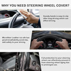 Steering Wheel Cover, Woodland Mushroom Plants Steering Wheel Cover for Women Anti-Slip Universal Mushroom Car Accessories 15 inch Steering Wheel Protector Fit Auto SUV Sedan Vans Trucks
