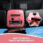 for Bronco Front Reading Light Panel Trim Cover Compatible with 2021-2025 Ford Bronco Interior Accessories 2-Door 4-Door, Pink (with AUX Switches)