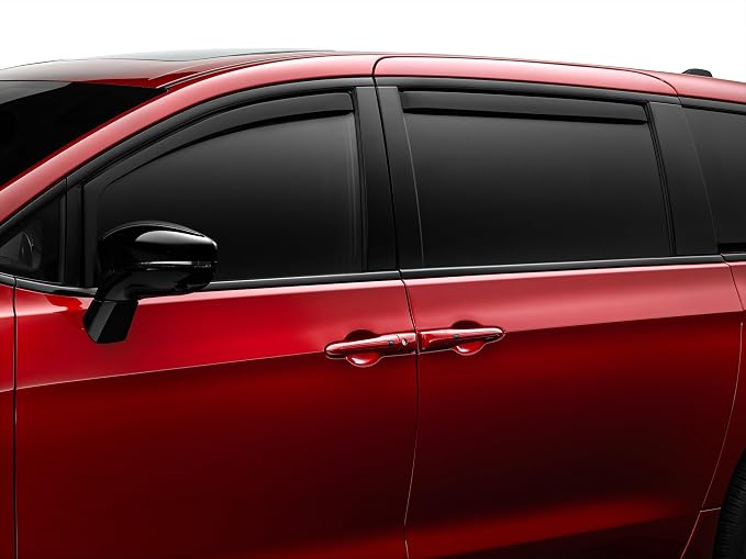 Custom Fit Side Window Deflectors for Chrysler Pacifica Hybrid, Pacifica, Voyager - (82840IMB), Matte Black