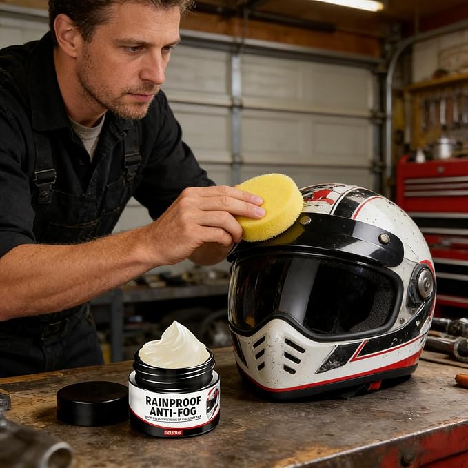 Anti Fog Cream - 50g Waterproof and Long-Lasting Balm, Windshield Defogger, Windshield Rain Proof Agent | Anti-Fog Suitable for Helmets, Goggles, Windshields, and Window