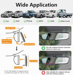 Rear View Mirror, 11.81 Inch Universal Panoramic Clear Rear Mirrors Convex Car Interior Clip on Extra Big Wide Angle Rearview Mirror Extender to Reduce Blind Spot for Car SUV Pickup Trucks