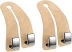 Car Headrest Hooks, Premium Suede with Metal Car Seat Back Storage Hooks for Handbag Coats Umbrella Backpack - 2 Pack, Beige