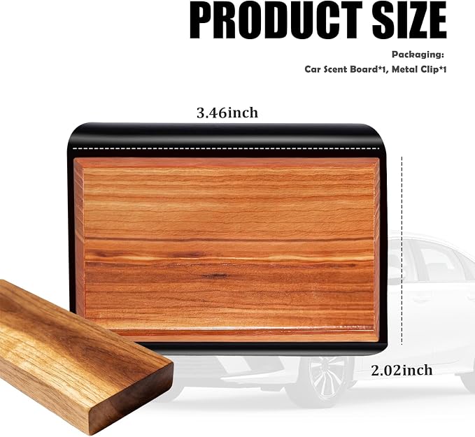 Wood Car Air Freshener,Magnetic Wood Car Fresheners Long Lasting for Absorbing Unpleasant Smells,Reusable Wooden Cars Freshener Cars Interior Accessories for Truck & SUVs (Teak)