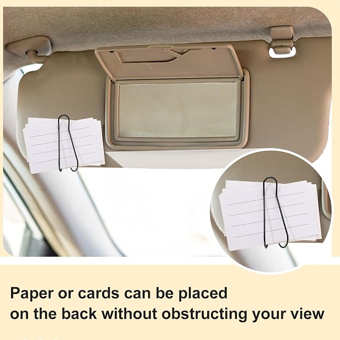 10 Pieces Auto Car Vehicle Sun Visor Clip Holder for Sunglasses Glasses Holder Hanger Eyeglasses Mount Ticket Card Clip Car Accessories(Assorted Color)