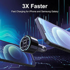 CHIPOFY 300W USB C Car Charger, 6 Ports (4 USB C + 2 USB A) - PD3.1 140W PPS 45W QC 60W Super Fast Charging Car Adapter for MacBook Laptop, iPhone 16 15 Pro Max, iPad, Galaxy S24/S23 Ultra etc