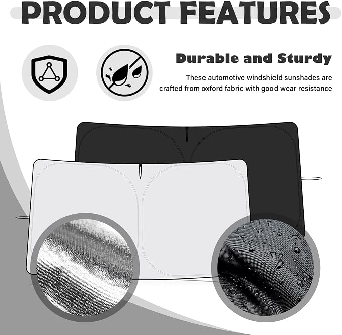 Foldable Car Windshield Sun Shade Compatible with Toyota 2020-2026 Corolla,Oxford Cloth Sunshade for Car Windshield,Windshields Cover Sun Shade for Reducing Temperatures with Storage Bag