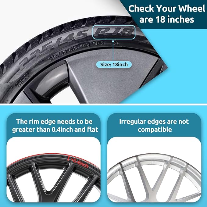 Automotive Alloy Wheel Rim Protector 18 Inch Alloy Rim Guards for Car Rims Compatible with Tesla Model 3 18 Inch