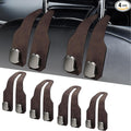 Car Seat Headrest Hooks for Purses and Bags, 4 Pack Bag Purse Holder for Car with Double Metal Hooks, Car Purse Hanger, Headrest Back Seat Handbags Hook Cute Hanging Accessories, Brown