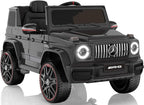 Licensed Mercedes-Benz G63 Car for Kids, 12V 7AH Ride on Car w/Parent Remote Control, LED Headlights, Music Player & Horn, Soft Start, Low Battery Prompt, Kids Electric Car (Dark Black)