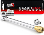 SKÖG Chuck Mates Reach360 Articulating 7-inch Extension for Tire Inflators | 1/4" F-NPT & Schrader Adapter | Dually Trucks RV Bicycle Car Semi
