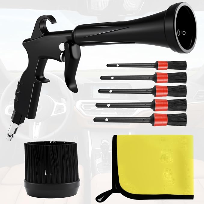 Tornado Car Cleaning Gun Air Blow Gun for Compressor Pneumatic Tool | Brass Adjustable Durable metal body Car Detailing Kit Interior Cleaner