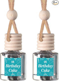 CANDECraftCo Car Air Hanging Fragrance Oil, Car Auto Freshener for Essential Oils, Scents Fragrance Aromatherapy Automobile Diffuser, Long Lasting (Birthday Cake)