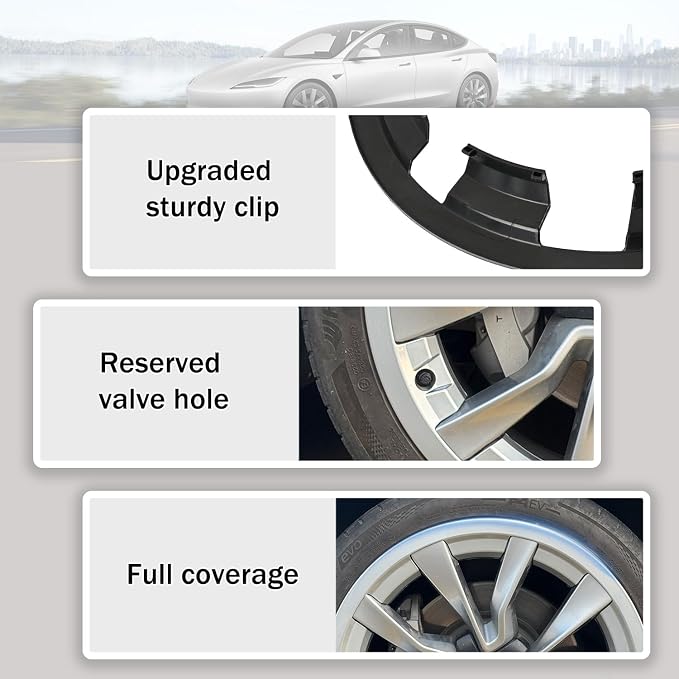 Rim Protector for Tesla 2024 2025 2026 Model 3 Highland 19 Inch Nova Wheels Cover All-in-one Car Tire Trim Rings Rim Case Hubcaps Model 3 Accessories