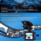 Dash Cam Front and Rear, 2.5K Dual Dash Camera for Cars, 2560P Mini Car Camera, 2 inch IPS Screen, WDR Night Vision, 24 Hours Parking Monitor, G-Sensor, Support 256 GB Max