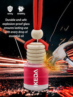 Ikeda Car Air Freshener: Hanging Car Smell Air Freshener | 10ml Hanging Car Perfume | Long Lasting Fragrance | Strong Scents Diffuser for Auto Home (Bubble gum|Circular)